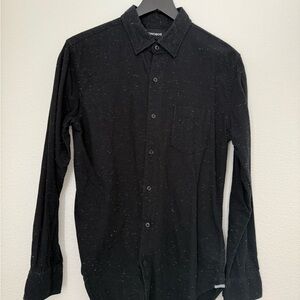Bonobos Black Speckled Button-Down Flannel Shirt